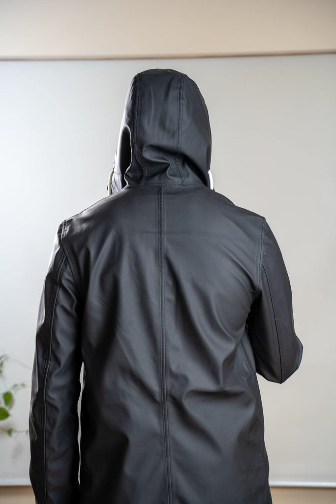 Rubberised Edition - Black - Ember&Earth Rainwear, Slim Fit Raincoats and Rainjackets