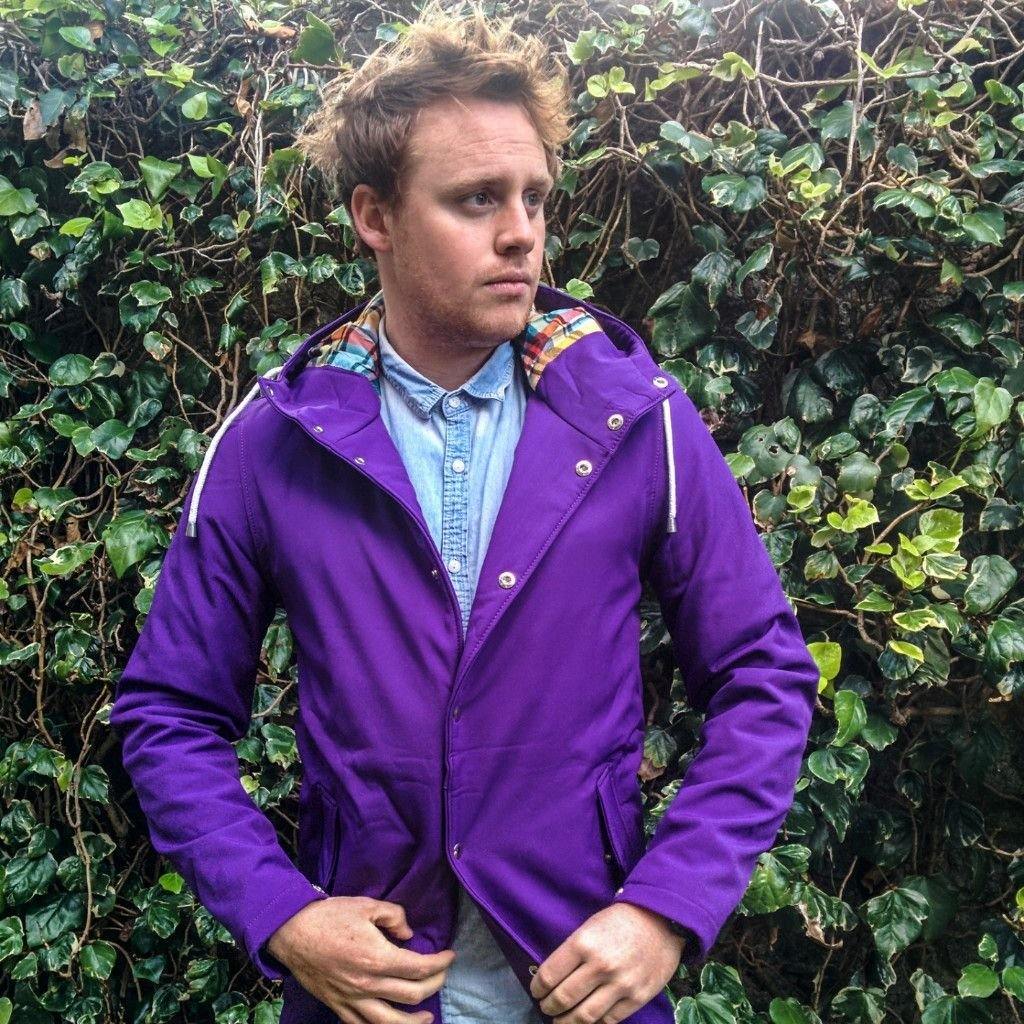 Mens purple hotsell rain jacket